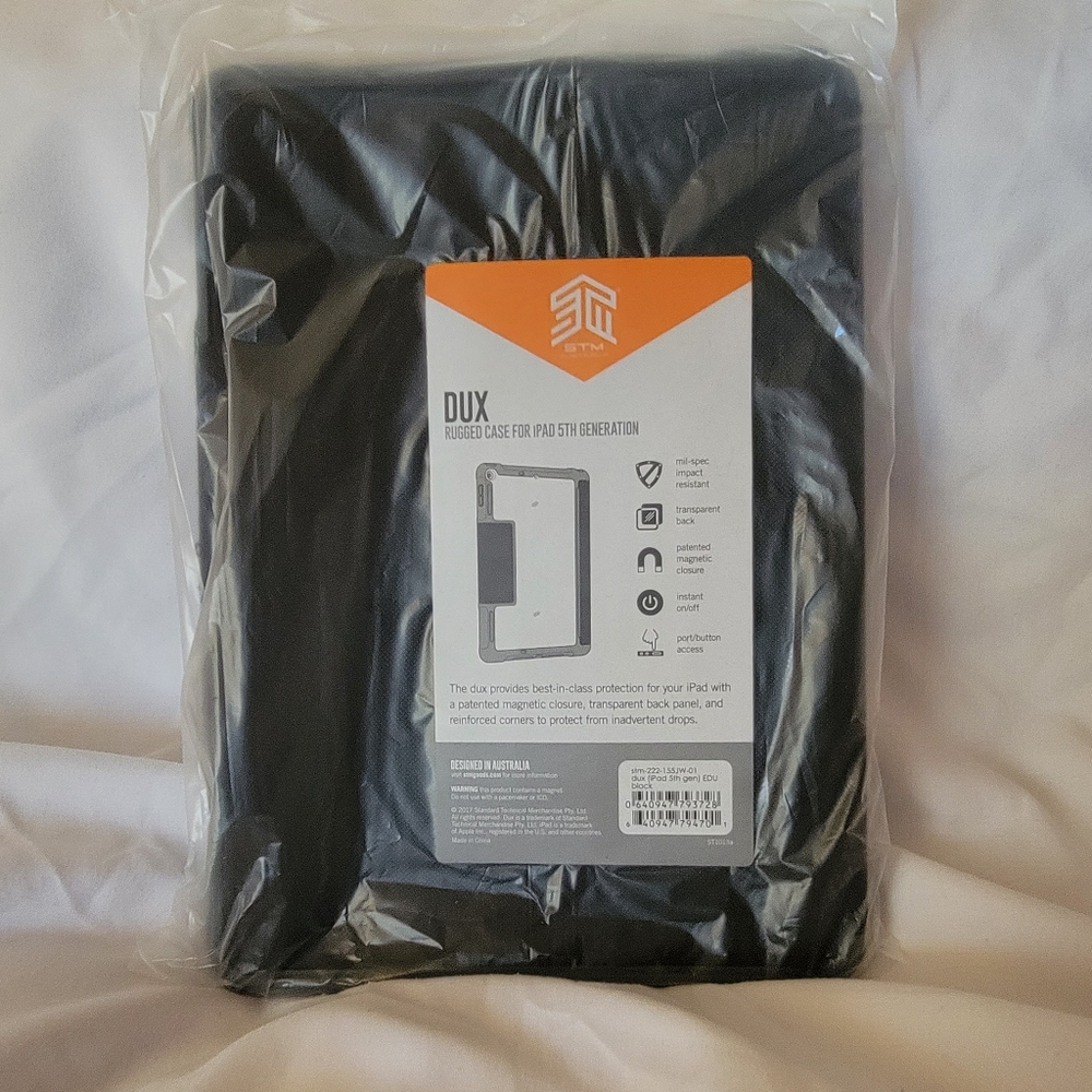 STM DUX RUGGED CASE BLACK MIL DROP TESTED IPAD 5 GEN